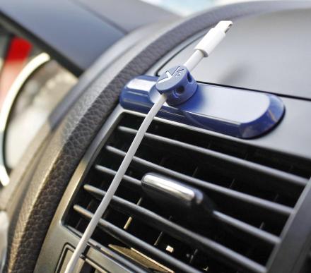 Magnetic Cord Holder For Your Car Keeps Your Cable Ready For Charging Your Devices