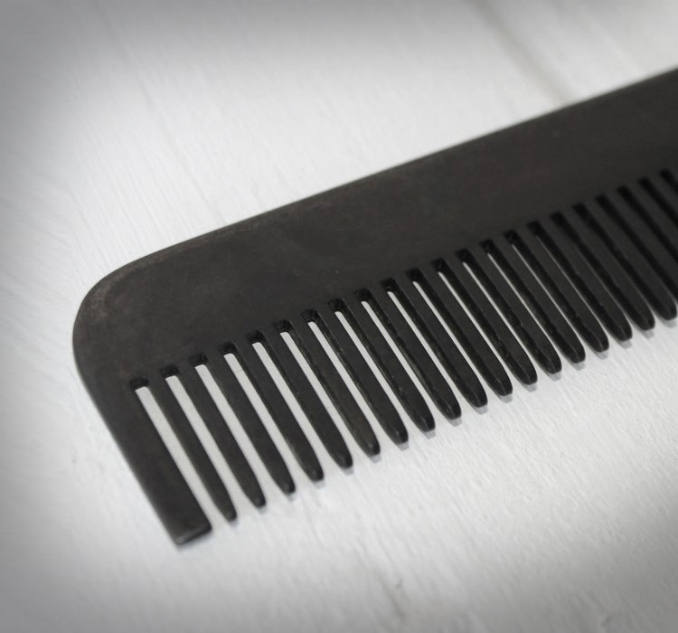 Matte Black Steel Comb