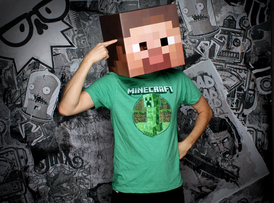 Minecraft Steve Head Costume 1