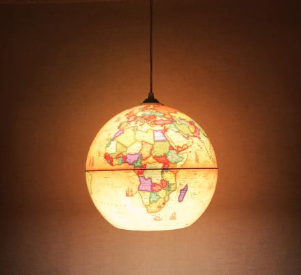 People Are Now Turning Their Old Globes Into Pendant Lights, and They Look Pretty Awesome