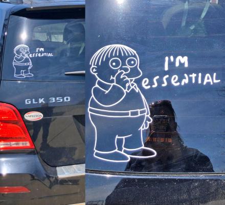 This Ralph Wiggum I'm Essential Car Decal Sticker Is Just What The World Needs Right Now