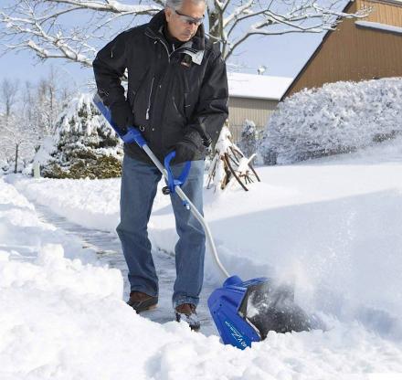 This Rechargeable Electric Snow Shovel Lets You Easily Clear Walkways, Decks, and Patios