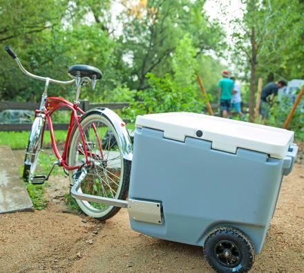 This Brilliant New Cooler Lets You Tow It Behind Your Bicycle To Easily Haul It Anywhere