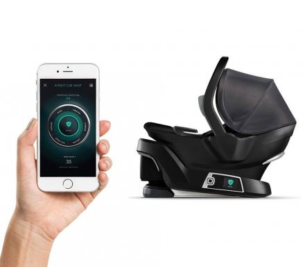 Self-Installing Smart Baby Car Seat That Connects To Smart Phone To Verify