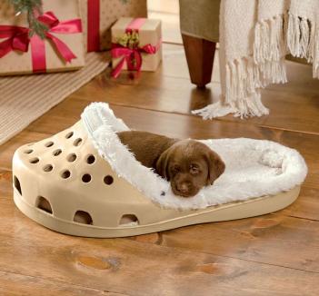 These Shoe Shaped Dog Beds Exist For Dogs That Love Slippers