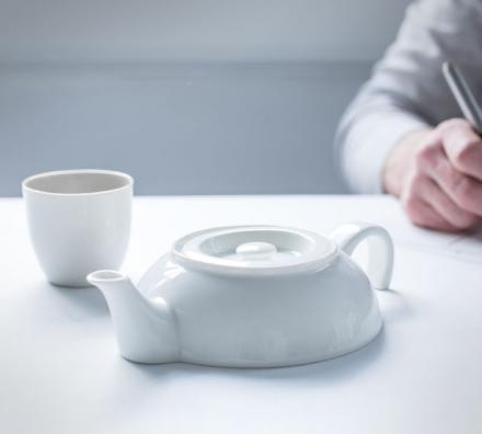 Tea For One: Sinking Into Table Half Teapot