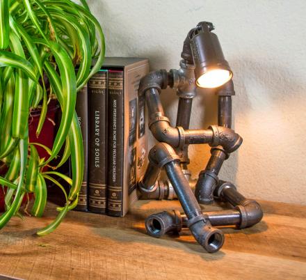 This Sitting Pipe Robot Lamp Makes an Amazing Industrial Design Piece For Your Home