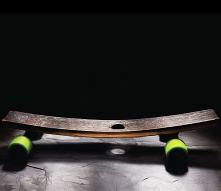 Skateboard Made From Bourbon Barrel Wood