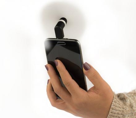 Smart Phone Fan For Blowing Your Hair While Taking Selfies