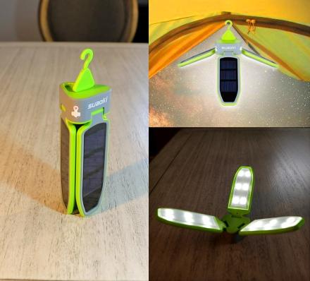 Solar Powered Collapsible Clover Camping Lantern