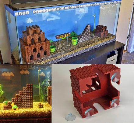 Super Mario Aquarium Pieces Let You Build Your Own Mario Level In Your Fish Tank