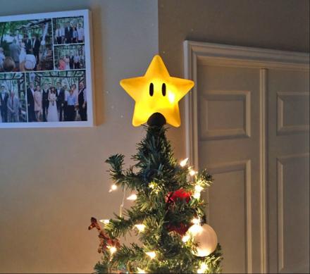 Every Super Mario Geek Probably Needs This Power Star Christmas Tree Topper