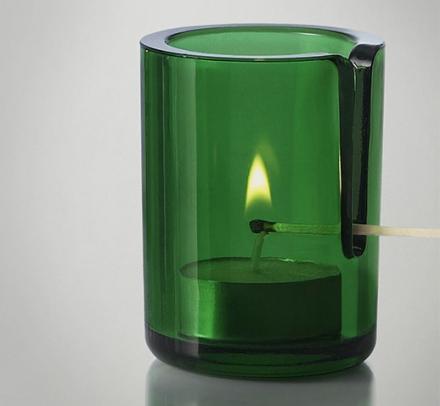 Tealight Candle Holder With Match Slot