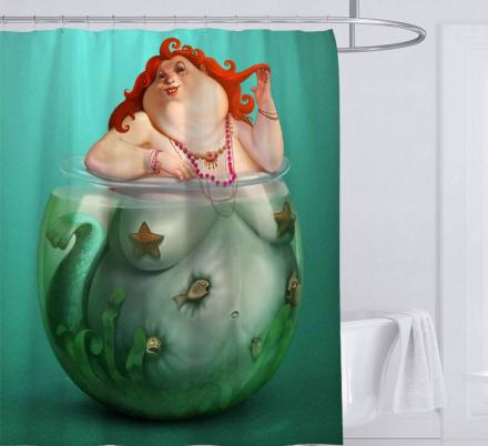 The Big Mermaid Shower Curtain