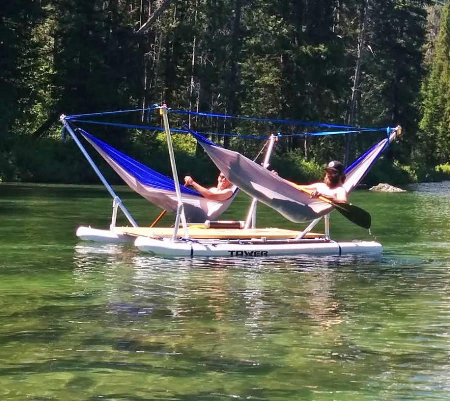 This Hammock Boat Lets You Relax In Up To 4 Hammocks While 