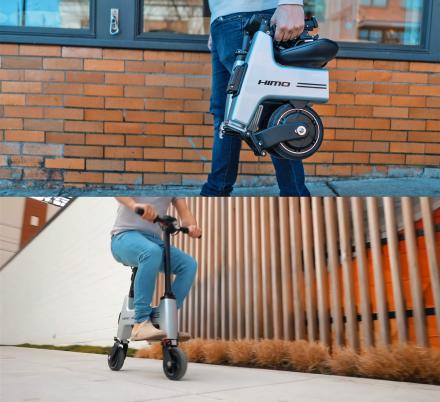 The HIMO Folding E-Bike Collapses Down To Fit In Your Backpack