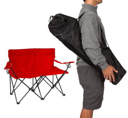 There's a Loveseat Lawn-chair That Exists Which Lets You Get Cozy While Camping