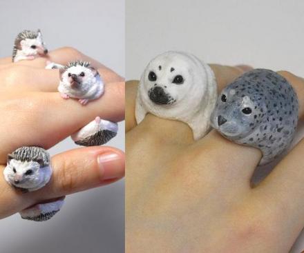 These Cute Animal Rings Hug Your Fingers