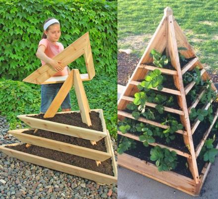 These DIY Pyramid Planters Lets You Grow Strawberries In The Coolest Way Possible