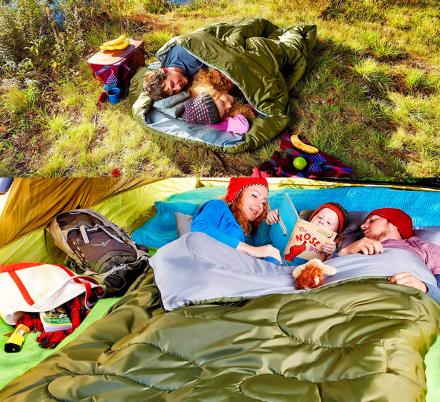 This 2-Person Sleeping Bag Lets You Stay Nice and Cozy While Camping