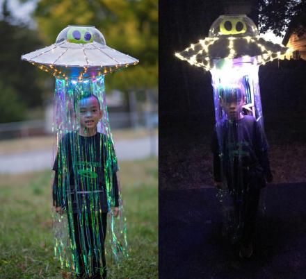 This Abducted By An Alien In UFO Costume Might Be The Greatest Halloween Idea Ever