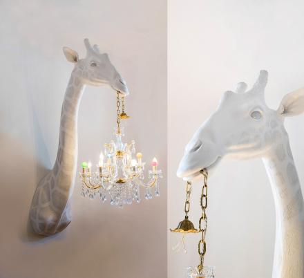 You Can Get a Giant Giraffe Chandelier Lamp That 's The Same Size as a Young Adult Giraffe