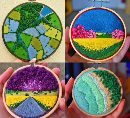 This Artist Creates Incredible Mini Embroidery Pieces That Look Like Landscape Paintings