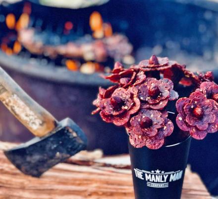 This Bouquet Of Flowers Is Actually Made Of Beef Jerky...Yum