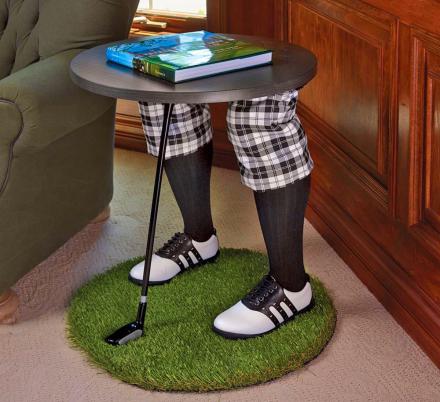 This Creepy Golfing Legs Side Table Belongs In Every Golf Addicts Home