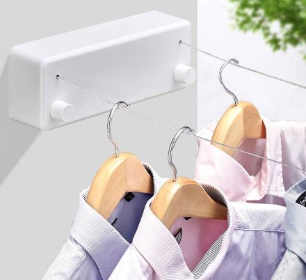 This Double Line Retractable Clothesline Is Perfect For Small Laundry Rooms Or Bathrooms