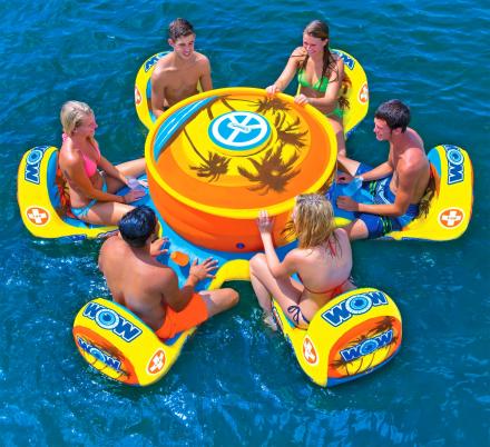 This Floating Island 6 Person Pool Float Table With Cooler Is Perfect For Epic Pool Parties
