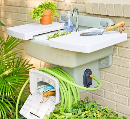 This Garden Hose Sink Gives You an Instant Outdoor Sink With No Extra Plumbing Required