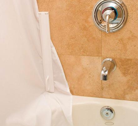 This Genius Magnetic Shower Curtain Sealer Prevents Water Messes