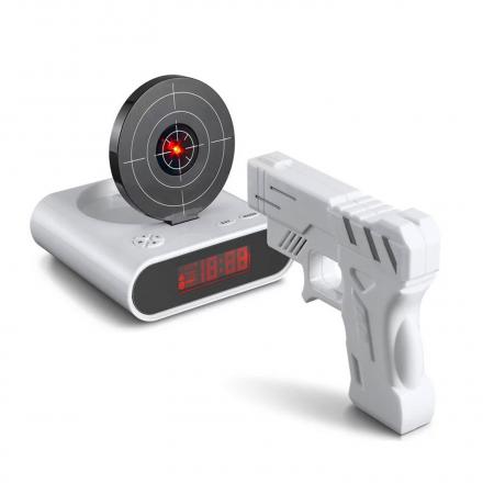 This Gun Target Alarm Clock Makes You Shoot The Target To Turn Off The Alarm