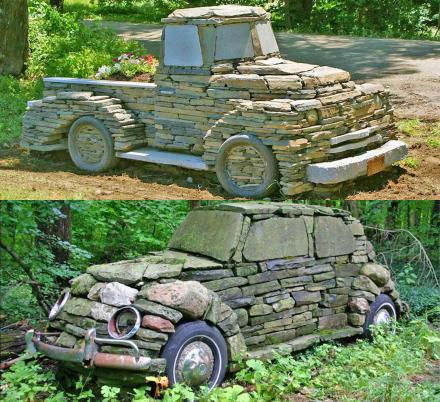 This Guy Makes Vintage Cars and Trucks Out Of Rocks And They Look Incredible