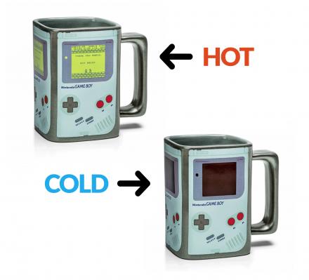 This Heat Changing Game Boy Coffee Mug Turns On When Hot Liquids Are Added