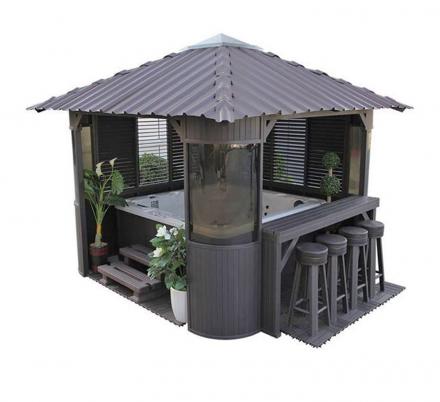 This Hot Tub Gazebo Turns Your Spa Into a Swim-Up Bar