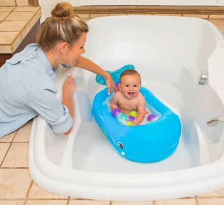 This Inflatable Whale Baby Bathtub Saves On Water And Turns Into A Ball Pit