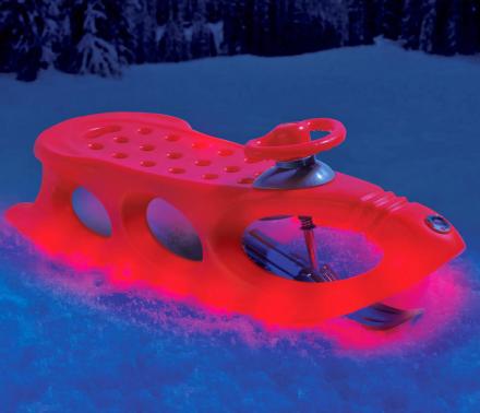 This Light-Up Alpine Sled Makes For Great Night-time sledding
