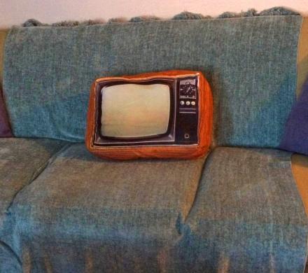 This Pillow Looks Like an Old Retro TV Set