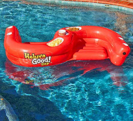 This Double Seated Pool Float Can Hold Your Drink, Snacks, And Bestie