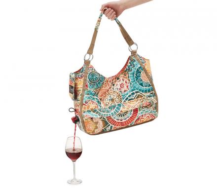 This Wine Dispensing Tote Secretly Holds a Bag Of Boxed Wine For Drinking On The Go