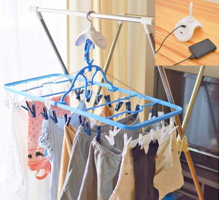 This Rotating Clothes Hanger Dries Your Clothing Extra Fast
