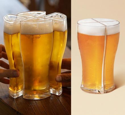 This 'Super Schooner' Is Designed To Let You Easily Carry 4 Beer Glasses At Once