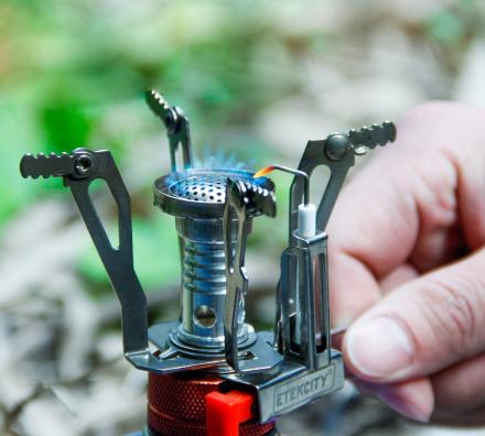 Etekcity Ultra Portable Camping Stove Connects Right To a Propane Tank