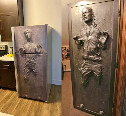 You Can Now Get a Wrap That Turns Your Fridge Or Door Into Han Solo Stuck In Carbonite