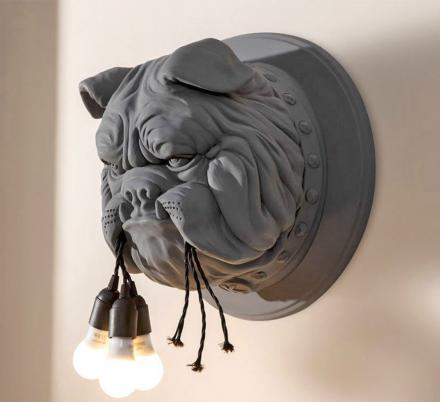 This Wall Sconce Looks Like A Bulldog Ate Your Lights