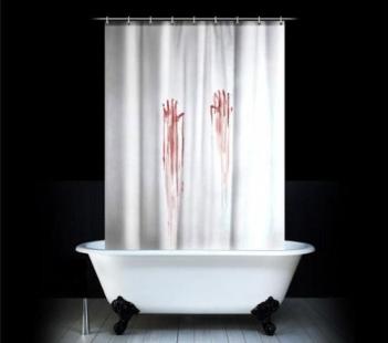 Bloody Hand Prints Shower Curtain