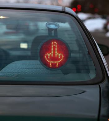 Middle Finger Car Message LED Display