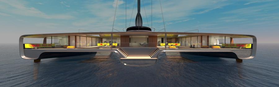 130 Foot Wide Trimaran Superyacht Zero Emission